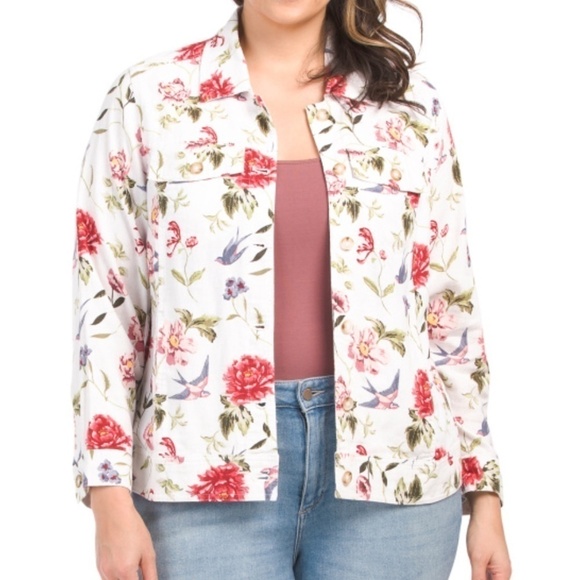 NWT TAHARI Plus Linen Blend Jacket Linen/viscose US 1X - Picture 1 of 7